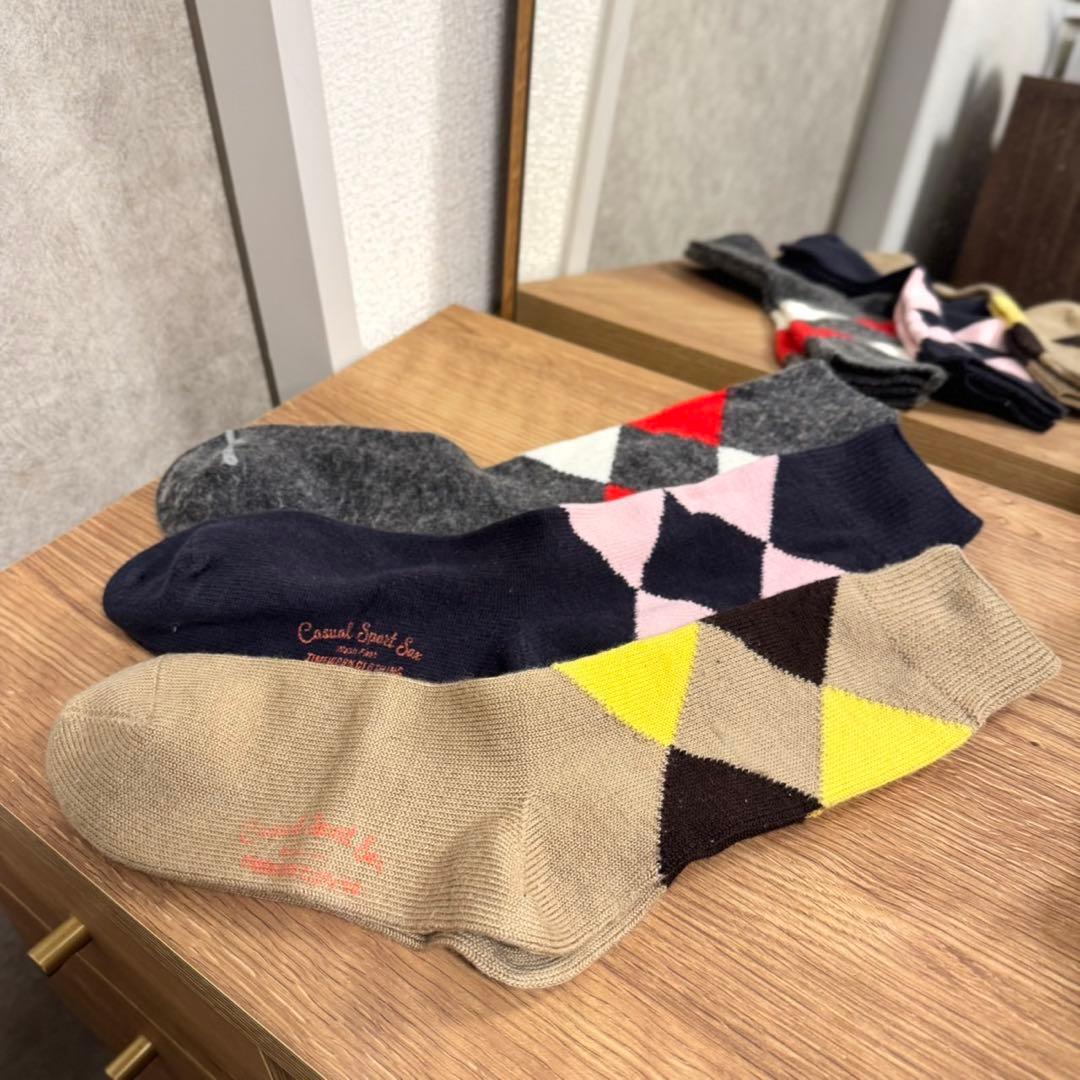Atlast&co アーガイルソックス 3足セット