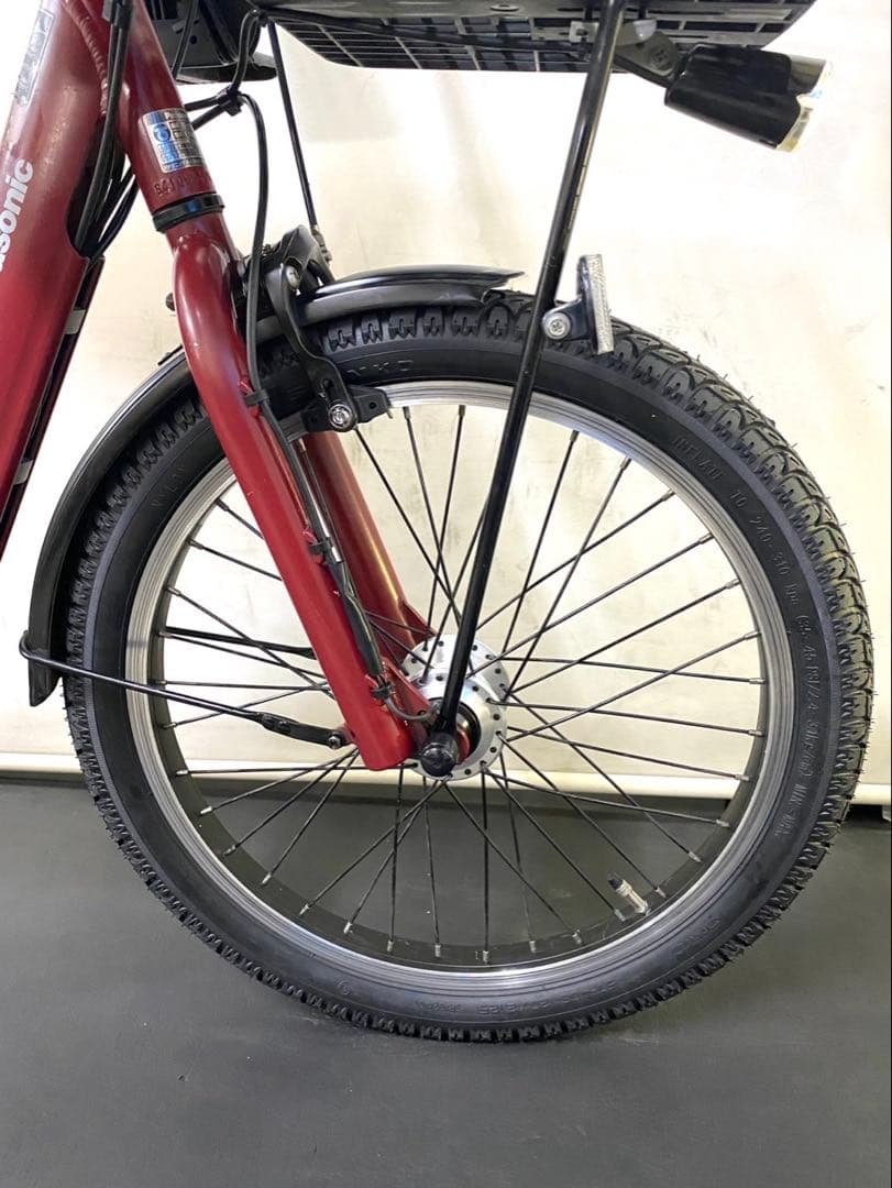 1年保証 送料無料　パナソニック　20インチ　子供乗せ　赤色　電動アシスト自転車