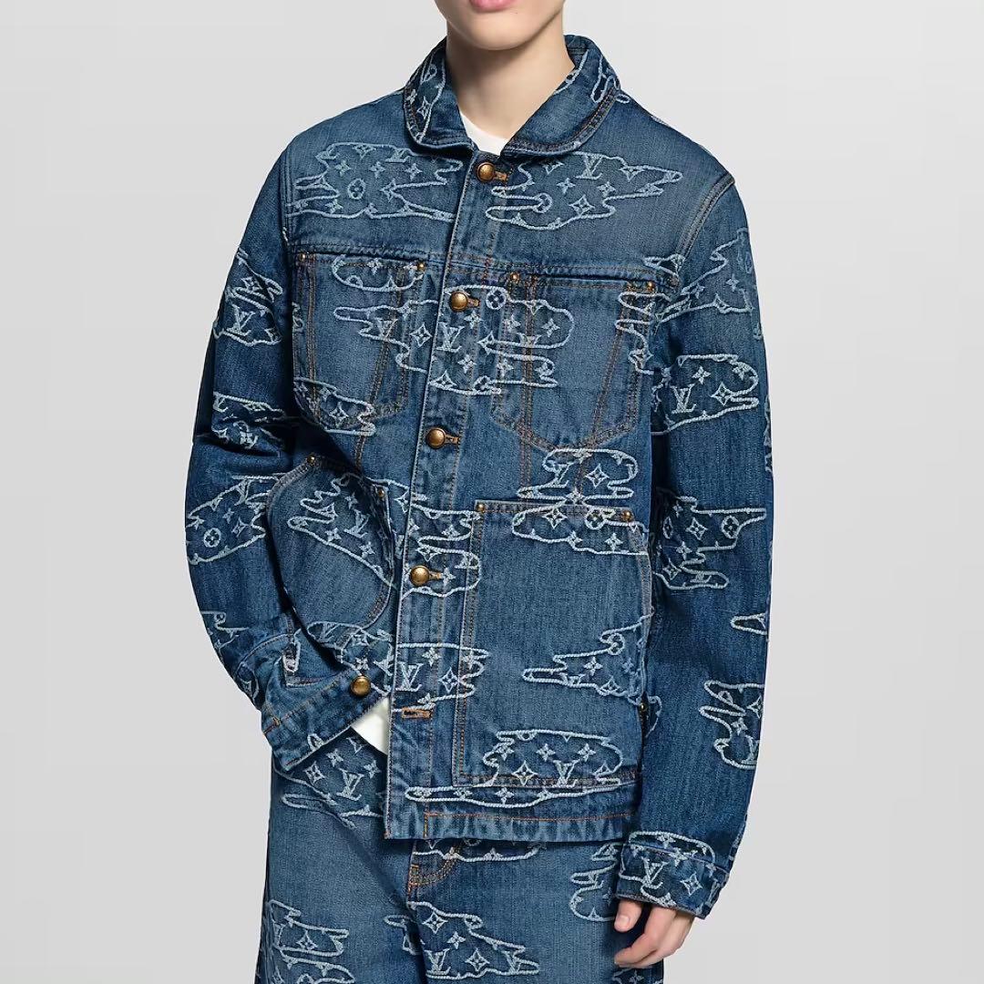 新作 LV×NIGOコラボ Gジャン デニムジャケット モノグラム 48
