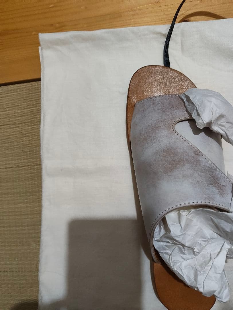 DIMISSIANOS&MILLER 柿の葉別注 ホワイトマーブルサンダル