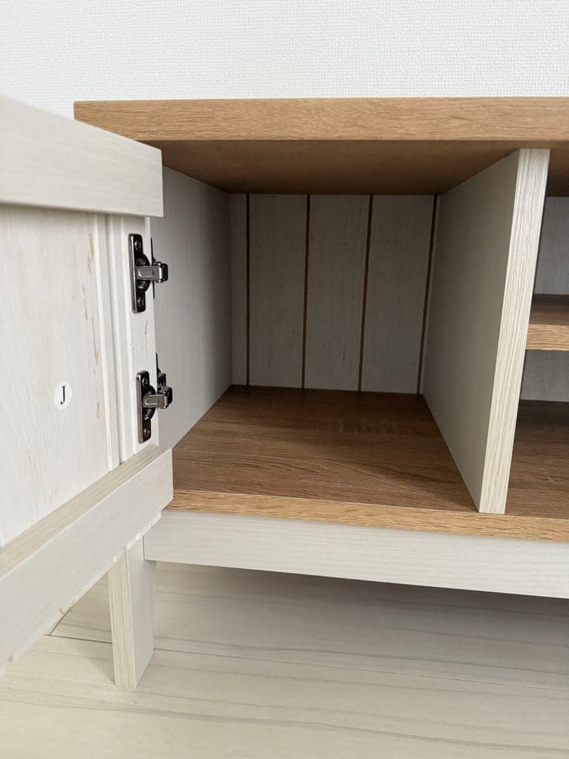 【お値下げ中】ニトリ テレビ台 ローボードマリーナ ホワイト ナチュラルウッド