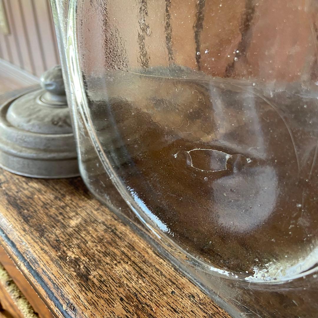 アンティーク　ガラス瓶　レトロ　蓋付き