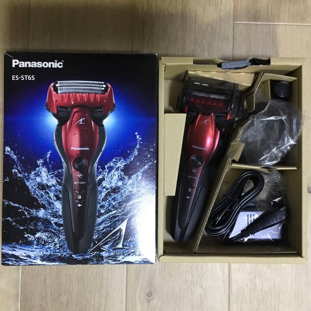 パナソニック ラムダッシュ メンズシェーバー 3枚刃 赤 ES-ST6S-R