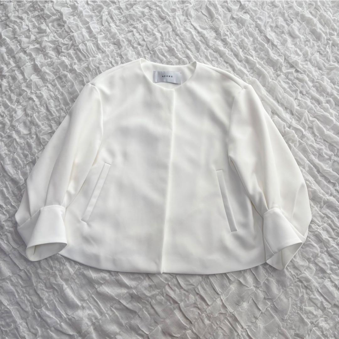 【1度着用のみ美品】 アドーア クリアボンディングジャケット 近年モデル