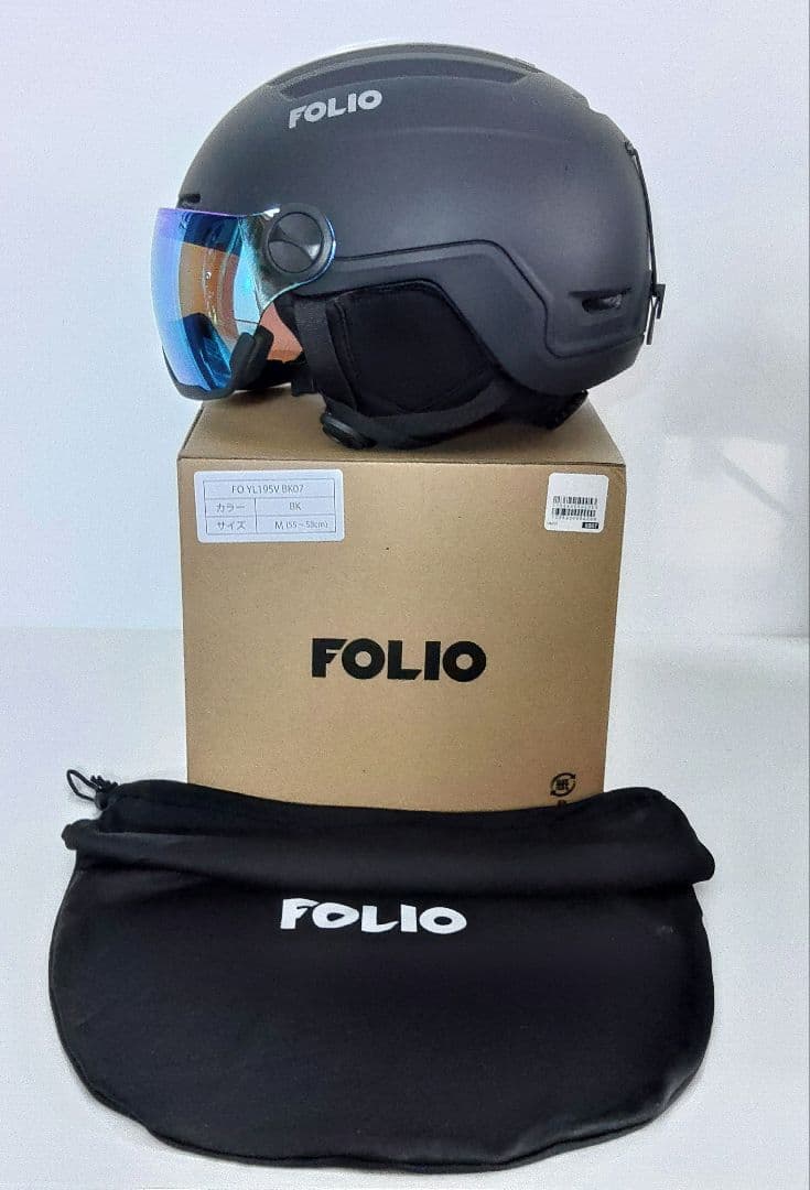 FOLIO スキー スノーボード バイザー付ヘルメット 大人用Mサイズ極美品✨