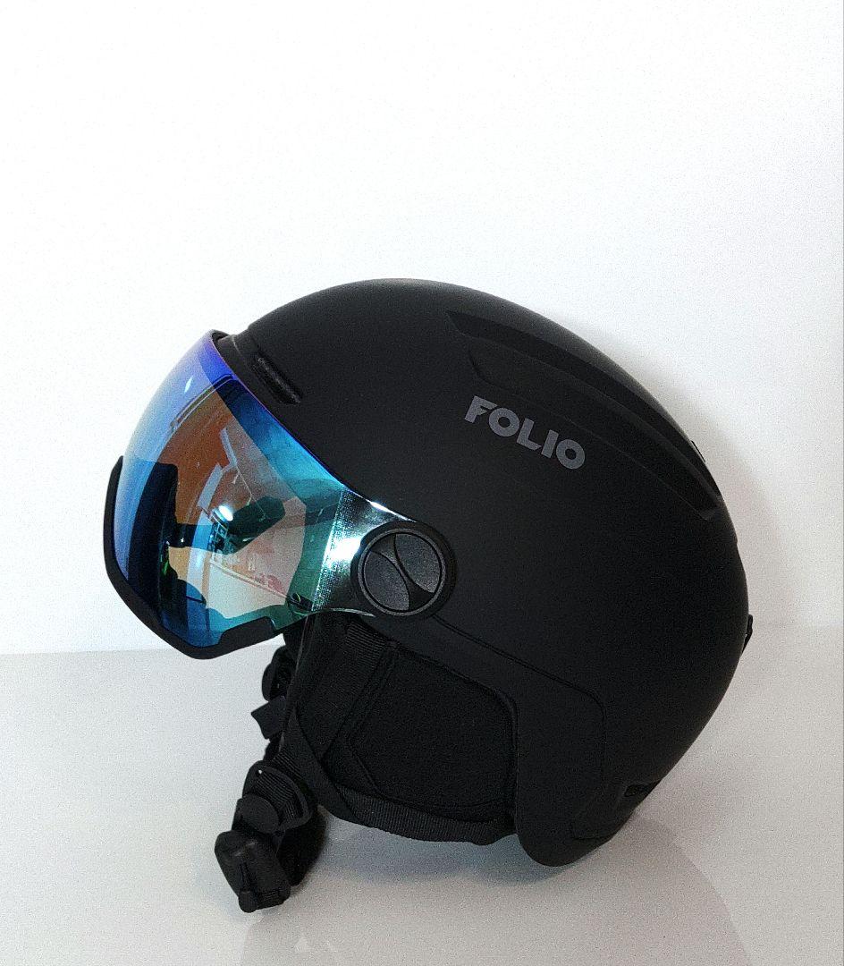 FOLIO スキー スノーボード バイザー付ヘルメット 大人用Mサイズ極美品✨