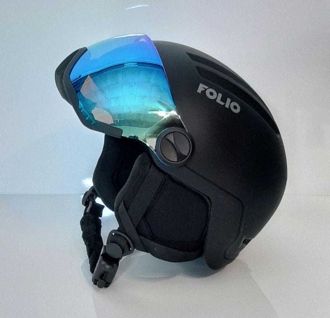 FOLIO スキー スノーボード バイザー付ヘルメット 大人用Mサイズ極美品✨