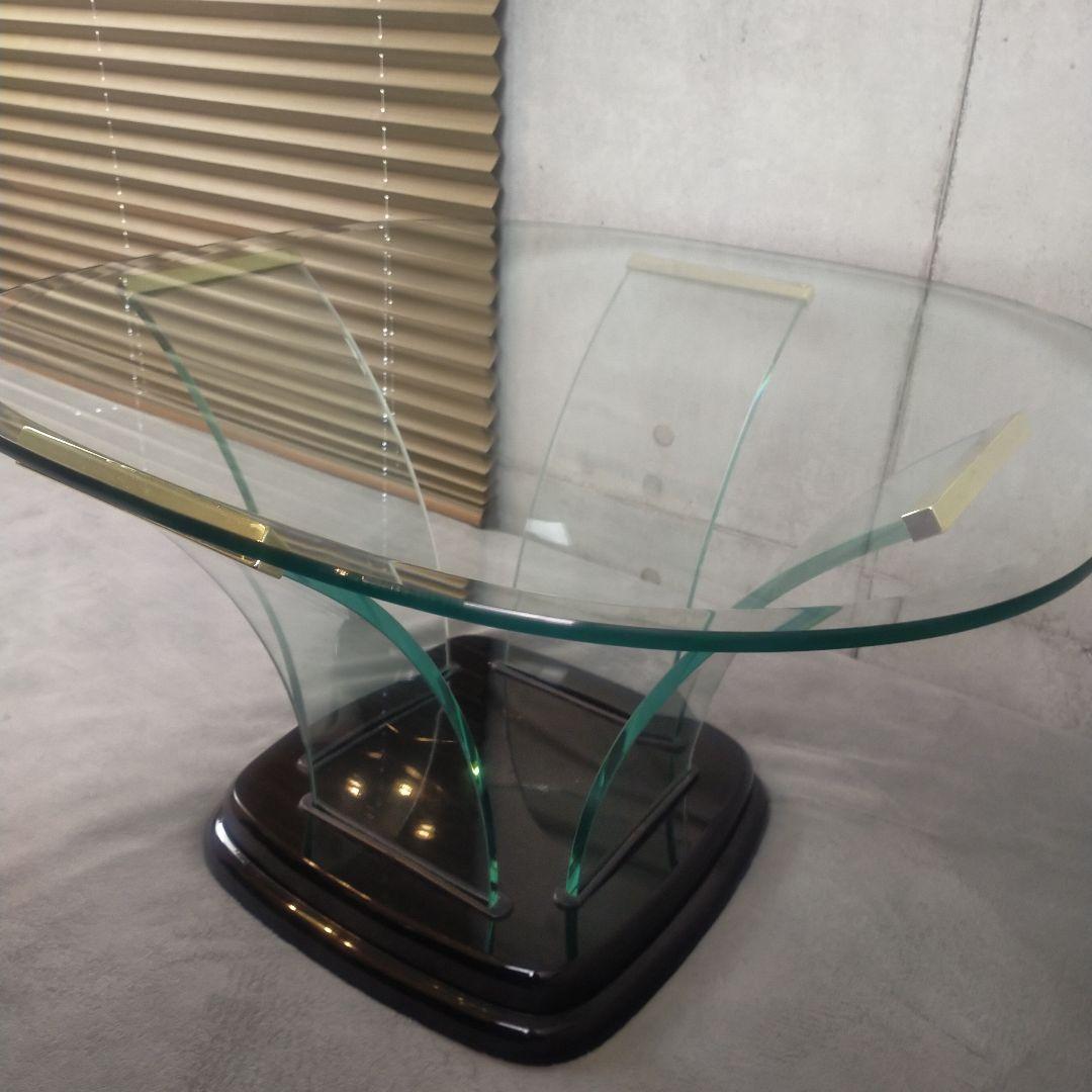 R*P様 【美品】【匿名配送】ガラスセンターテーブルオシャレインポート 足曲げガ