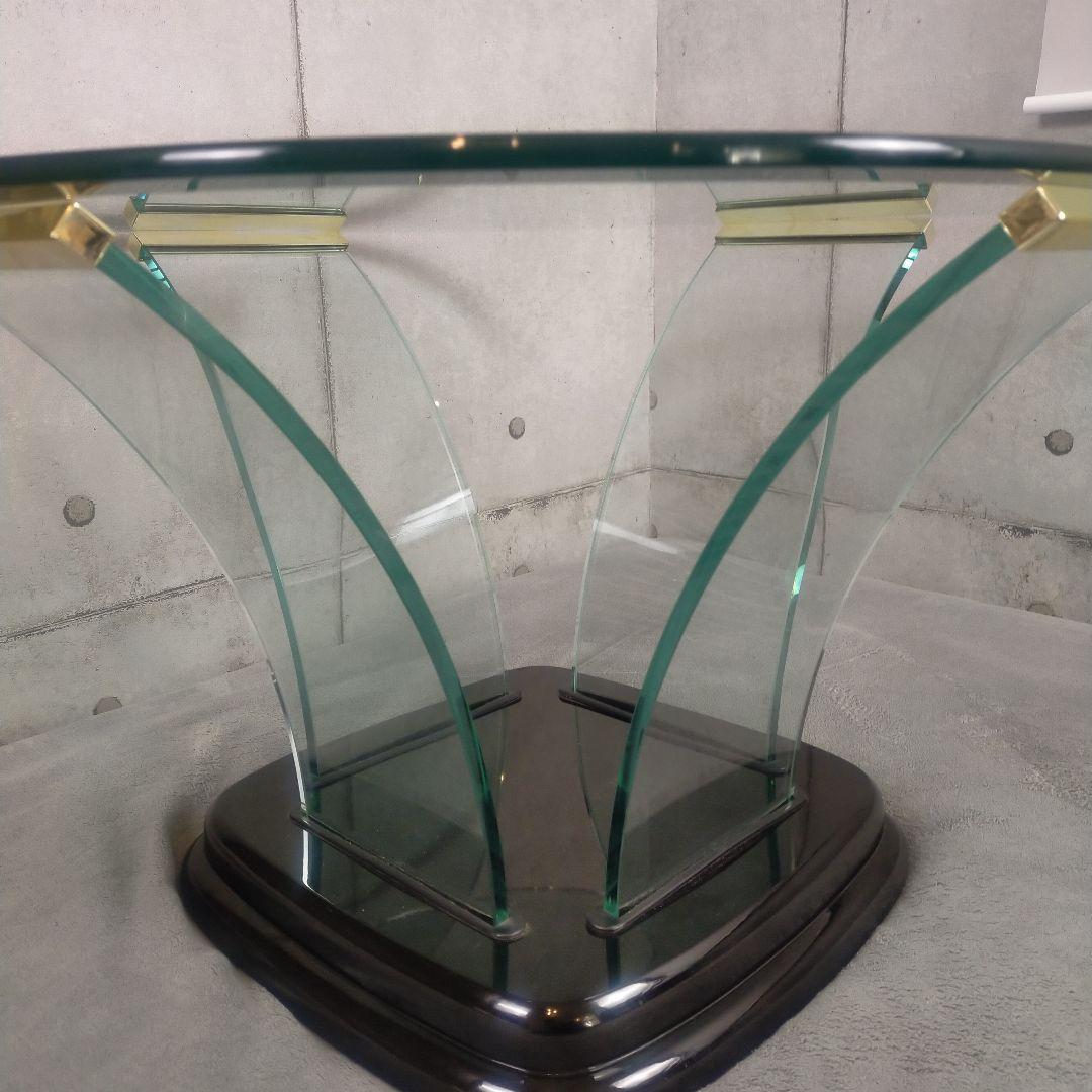 R*P様 【美品】【匿名配送】ガラスセンターテーブルオシャレインポート 足曲げガ