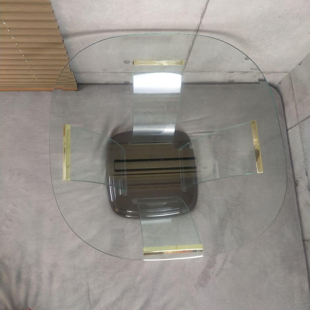 R*P様 【美品】【匿名配送】ガラスセンターテーブルオシャレインポート 足曲げガ