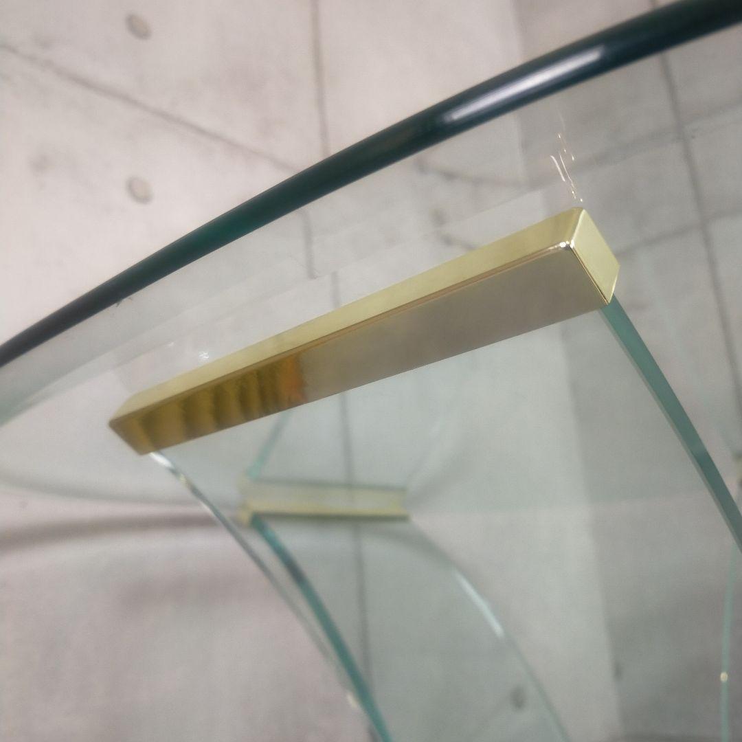 R*P様 【美品】【匿名配送】ガラスセンターテーブルオシャレインポート 足曲げガ