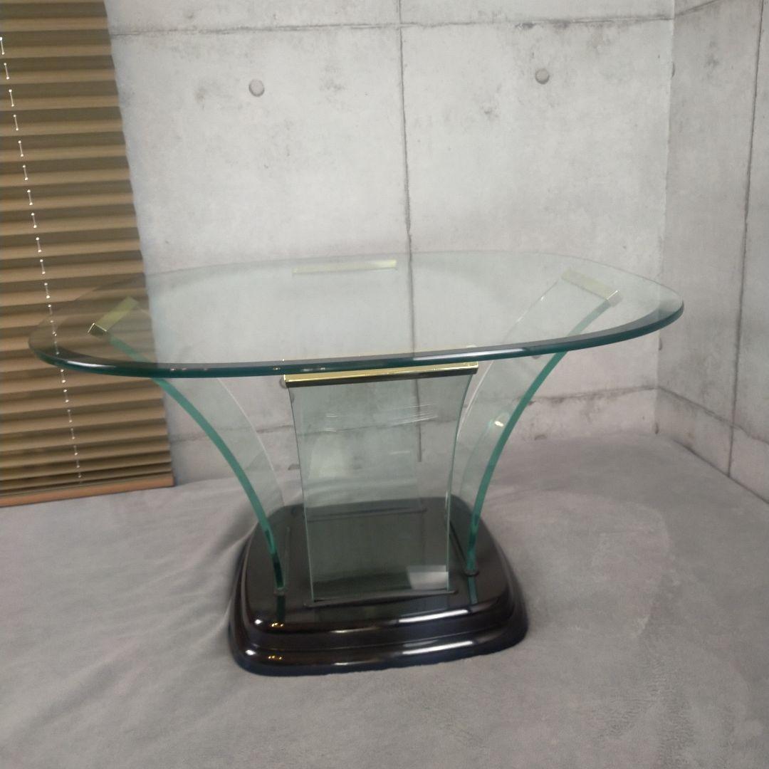 R*P様 【美品】【匿名配送】ガラスセンターテーブルオシャレインポート 足曲げガ