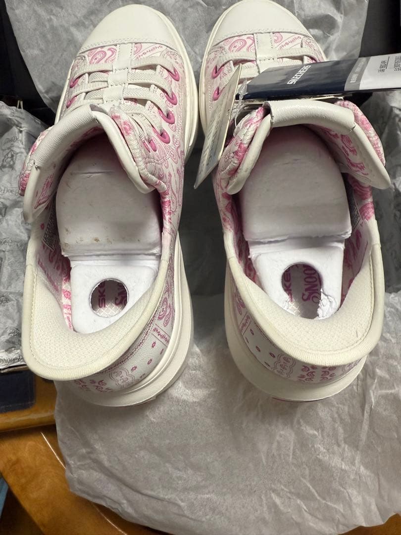 SKECHERS Snoop Dogg スニーカー ホワイト/ピンク