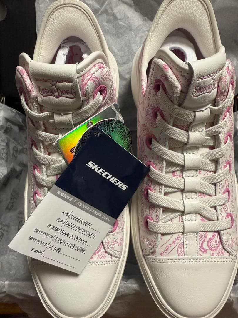 SKECHERS Snoop Dogg スニーカー ホワイト/ピンク