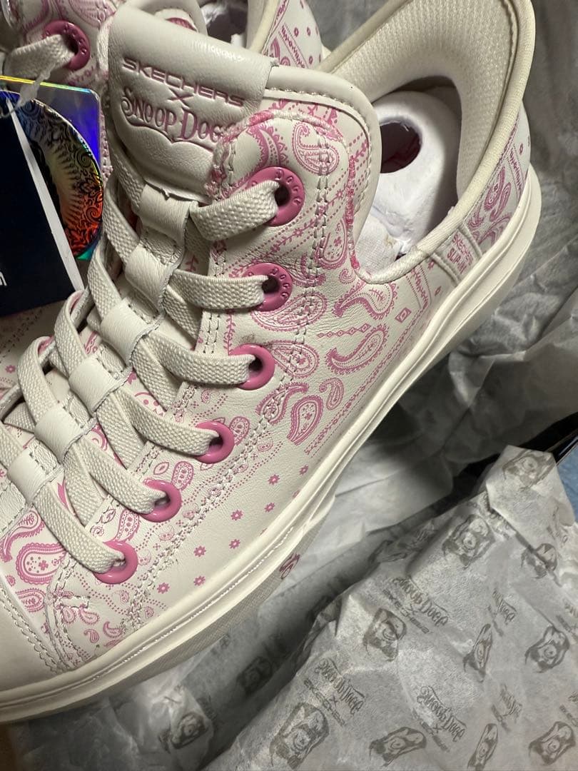 SKECHERS Snoop Dogg スニーカー ホワイト/ピンク