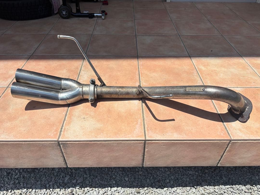 k12マーチ 12sr デュアルマフラー　リアピース　バブリング