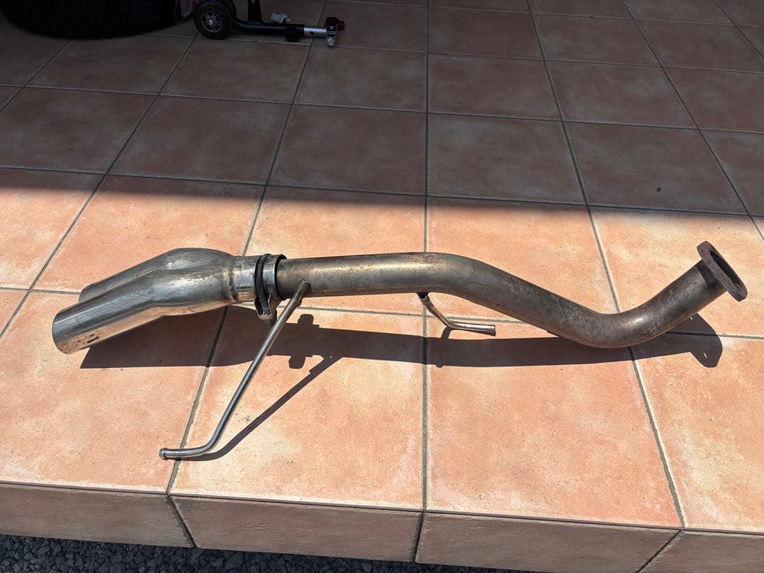 k12マーチ 12sr デュアルマフラー　リアピース　バブリング