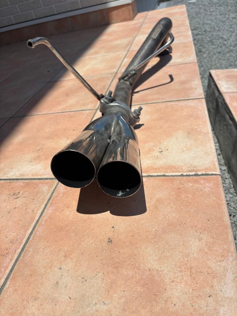 k12マーチ 12sr デュアルマフラー　リアピース　バブリング