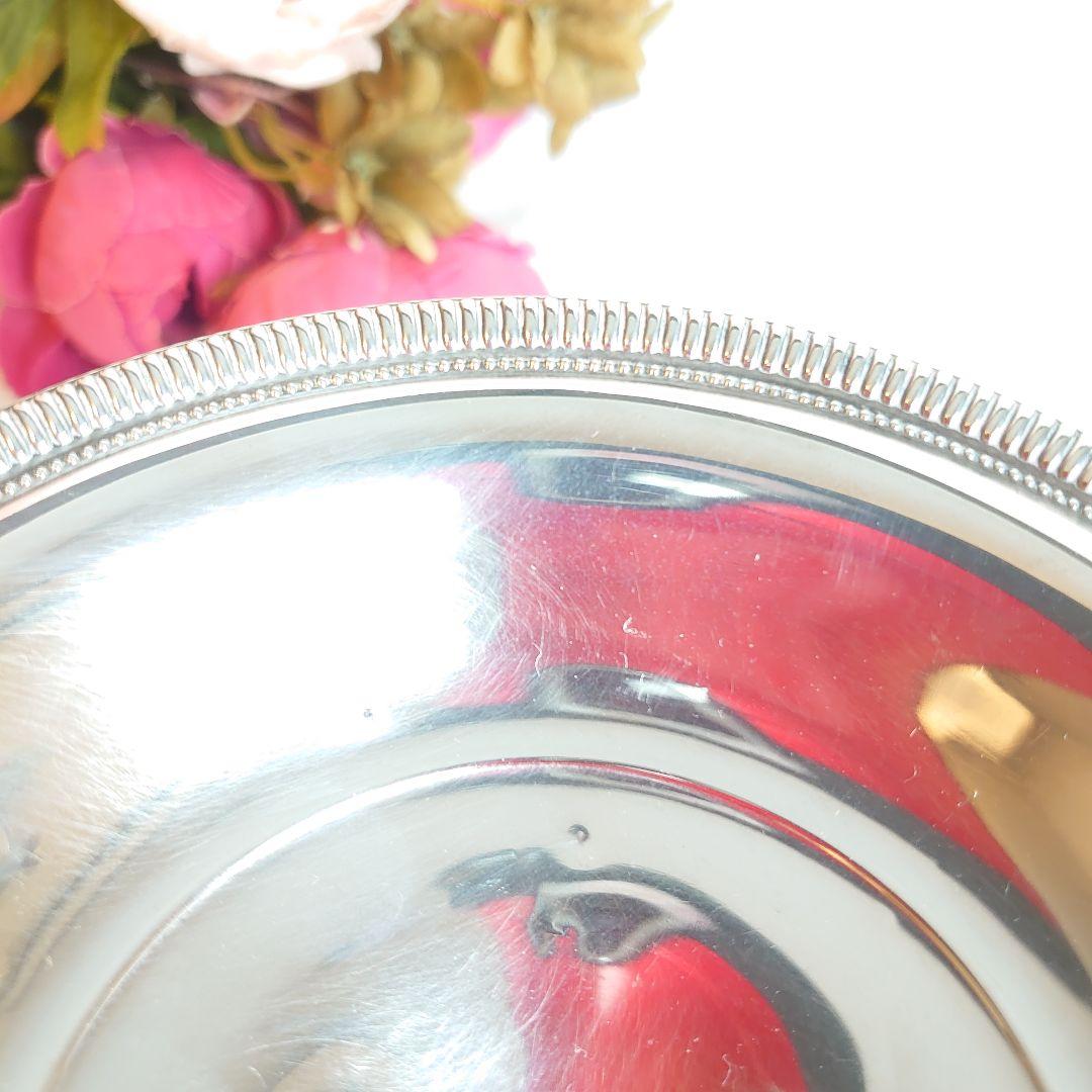 純銀　スターリングシルバー　シルバーコンポート　ボンボンデッシュ　シルバートレイ