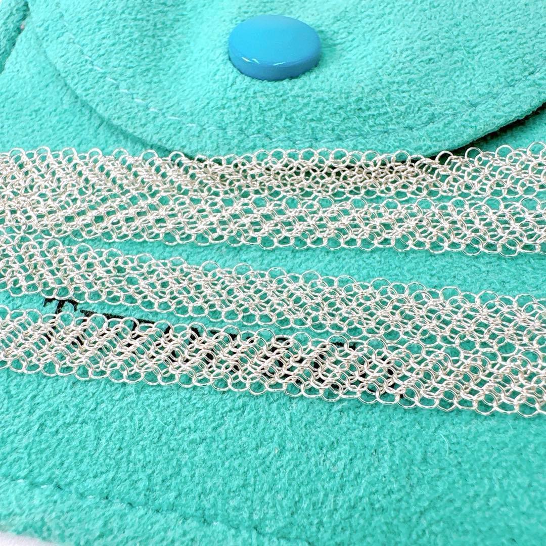 極美品 ティファニー オープンハート XL メッシュ ネックレス シルバー925