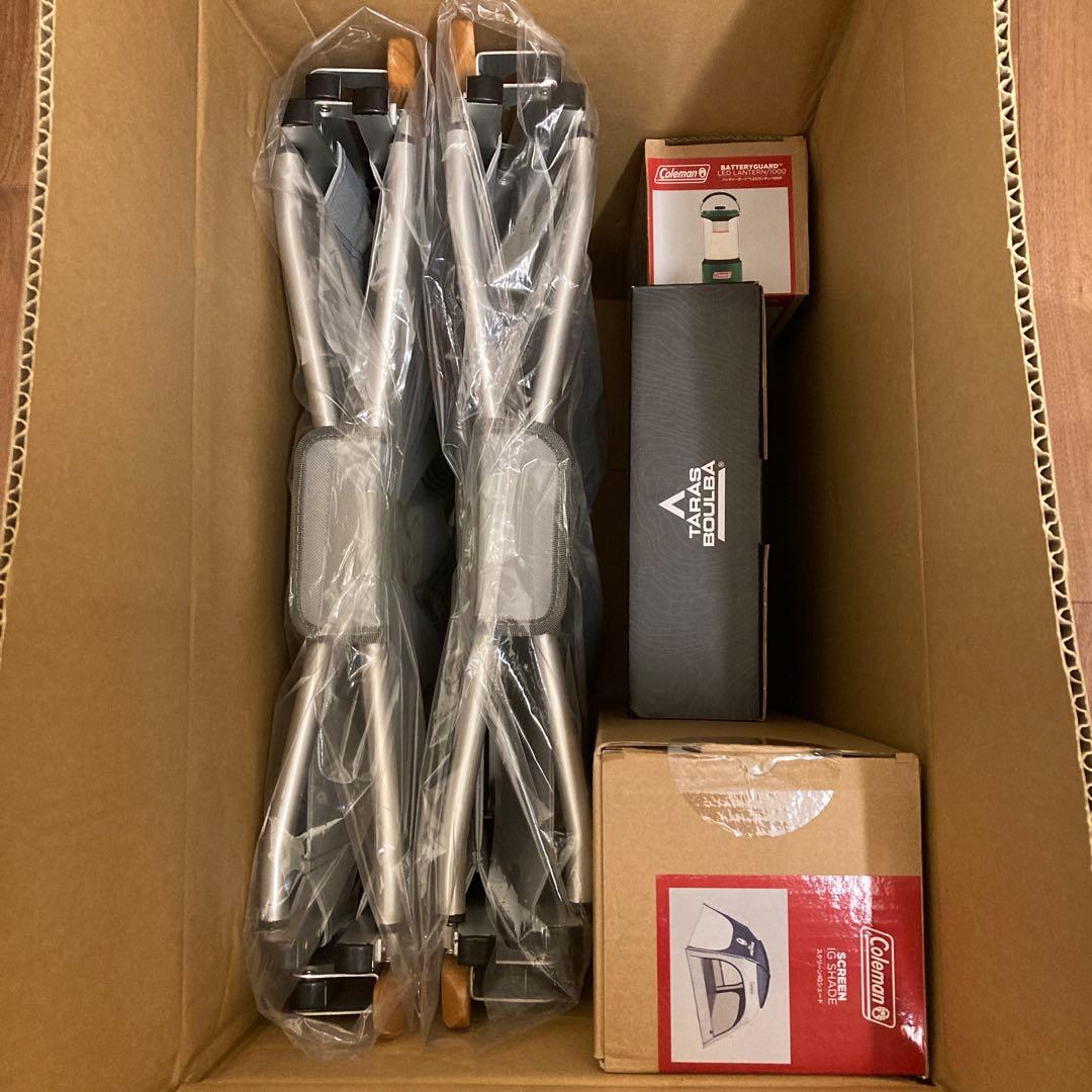 アウトドアグッズ 5点セット（テント・チェア×2・テーブル・ランタン）