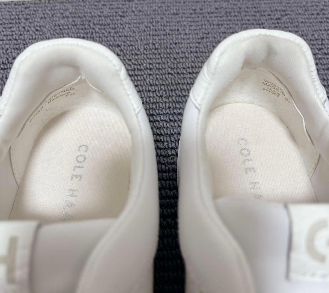 コールハーングランドプロスリッポンスニーカー 24.5cmレザー本革白ホワイト