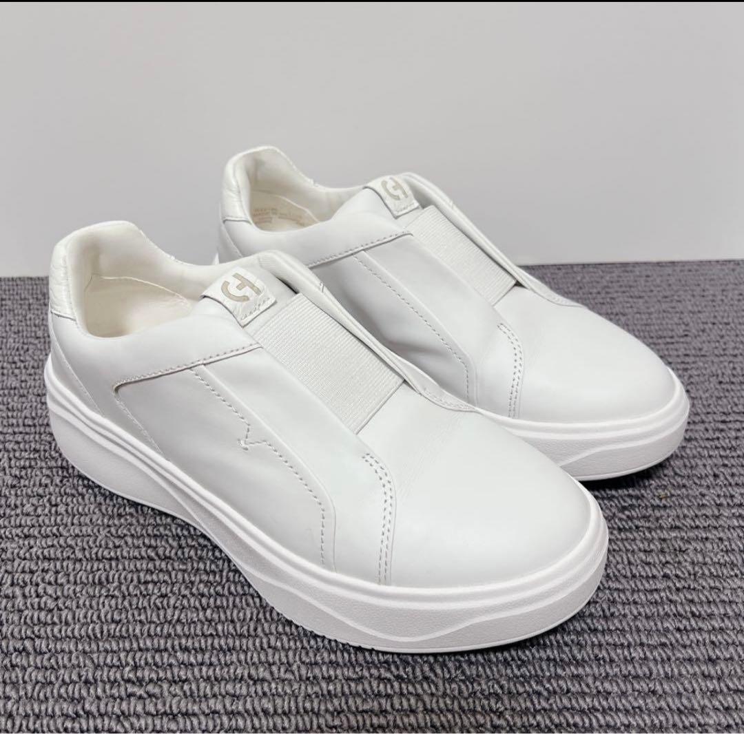 コールハーングランドプロスリッポンスニーカー 24.5cmレザー本革白ホワイト