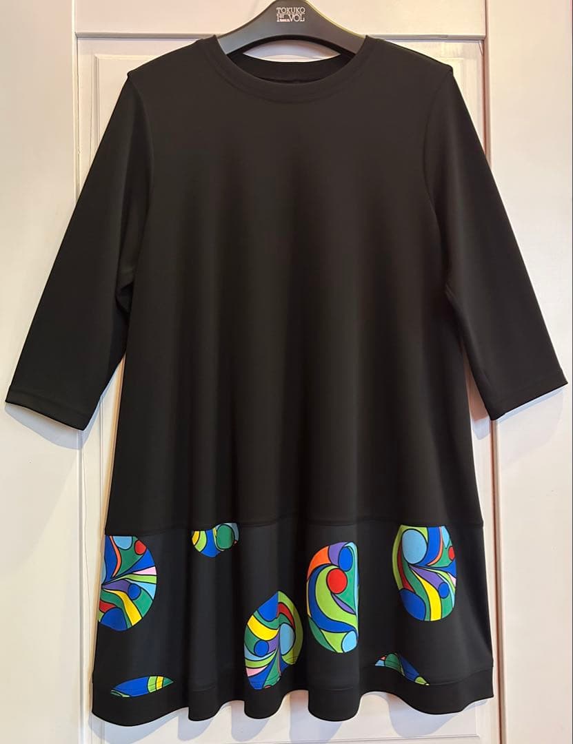 美品 ★ TOKUKO トクコプルミエヴォル チュニック Aライン ドット 水玉