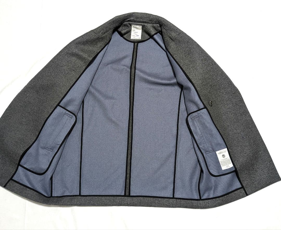 SHAREEF　カシミヤ　ウールコート　ダブルブレスト　Pコート　3