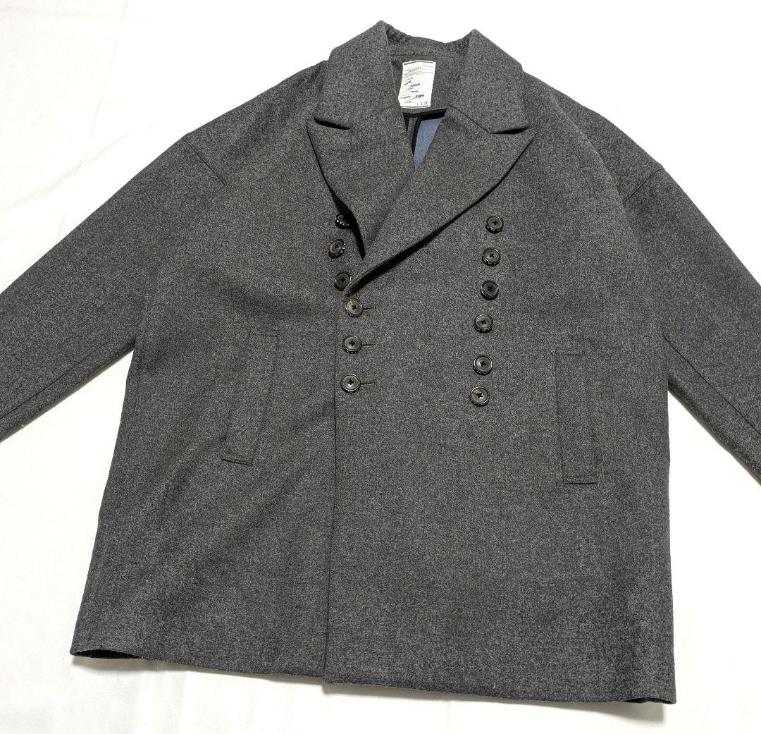 SHAREEF　カシミヤ　ウールコート　ダブルブレスト　Pコート　3