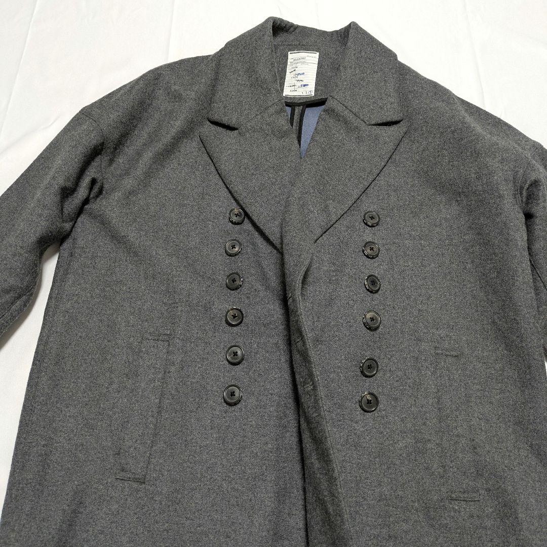 SHAREEF　カシミヤ　ウールコート　ダブルブレスト　Pコート　3