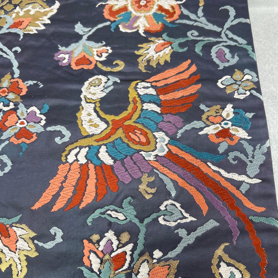 【ペルシャ　更紗文】高級絹製 袋帯 鳳凰と花柄0123