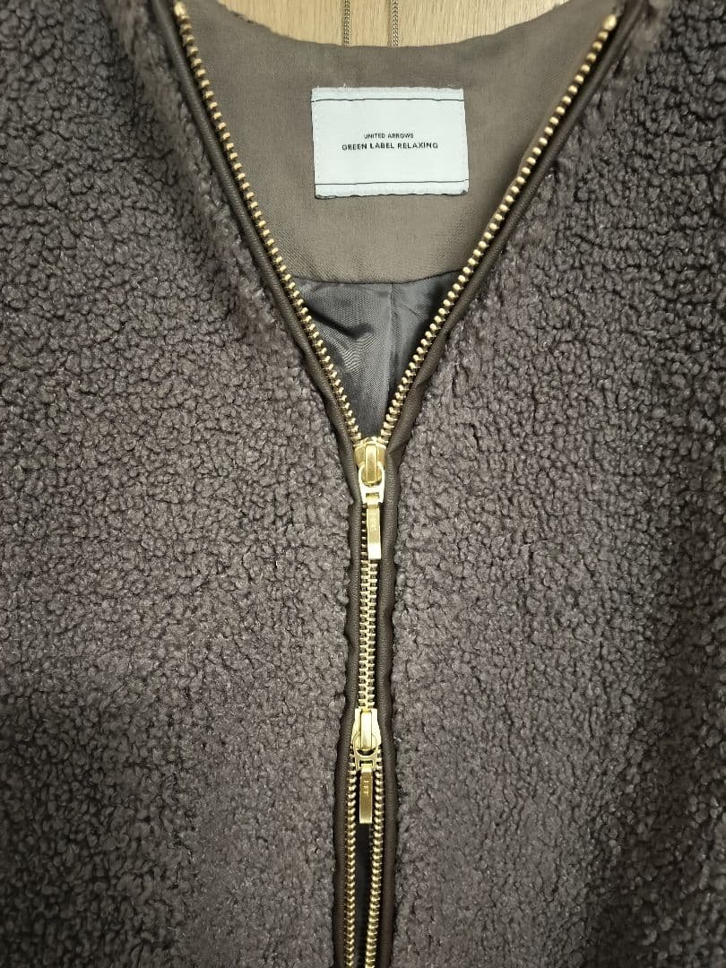 ユナイテッドアローズ グリーンレーベル ボアジャケット モカ　フリー