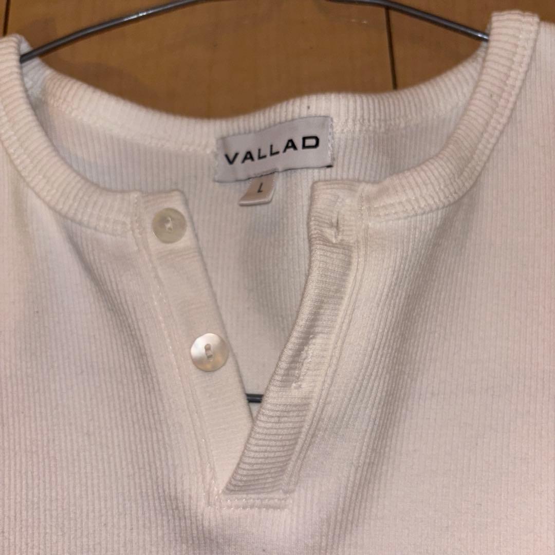 VALLAD V.HENRY NECK L/S WHITE サーマル