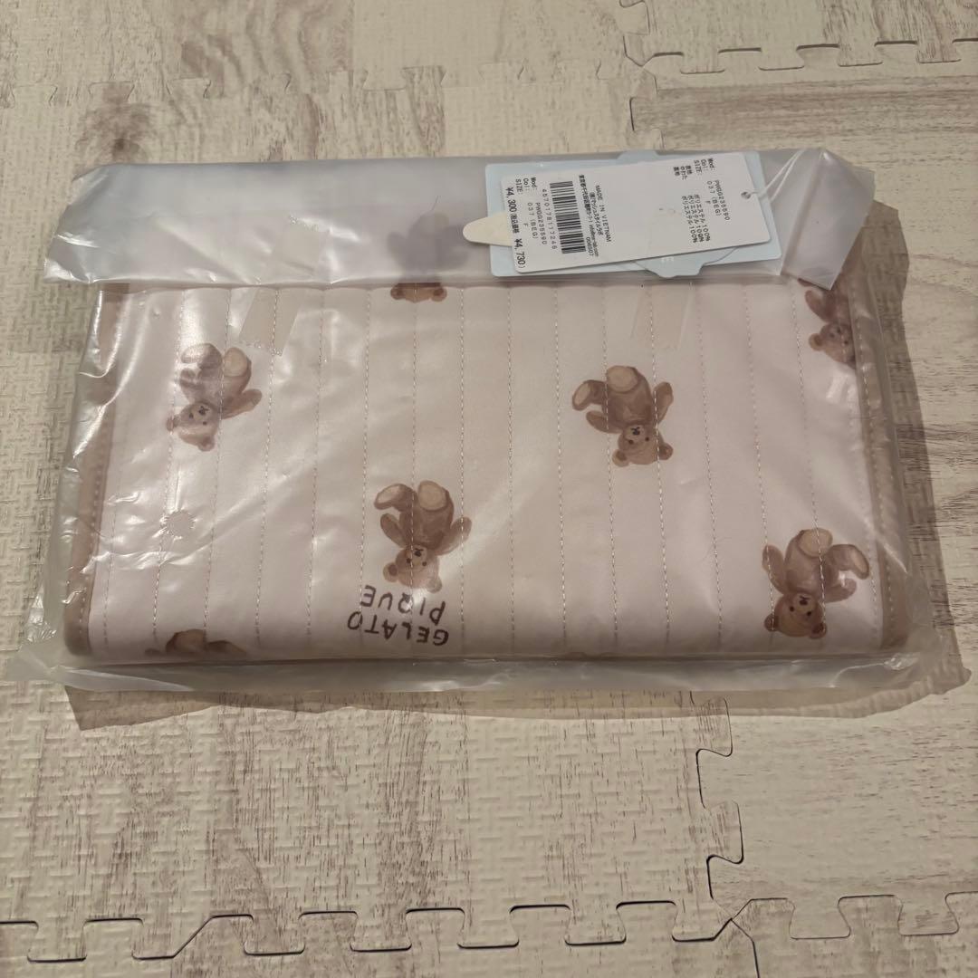 ジェラートピケ　母子手帳ケース　ベア柄