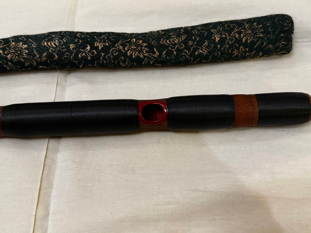 希少 鳳声晴由 銘「鳳由」能管 八割返し 横笛 和楽器