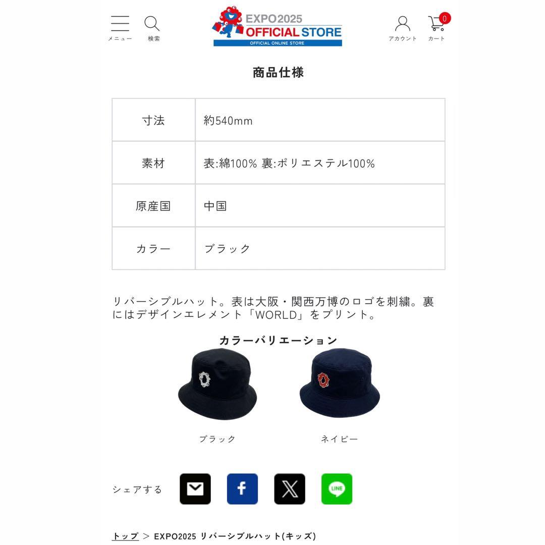 EXPO2025リバーシブルハット4個セット万博帽子