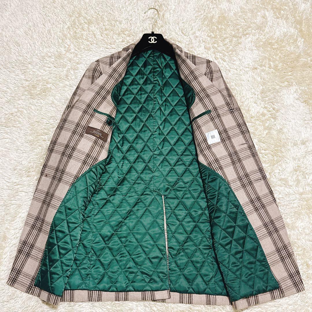 美品✨ スーツセレクト×マルゾット　チェスターコート　チェック柄　イタリア製生地