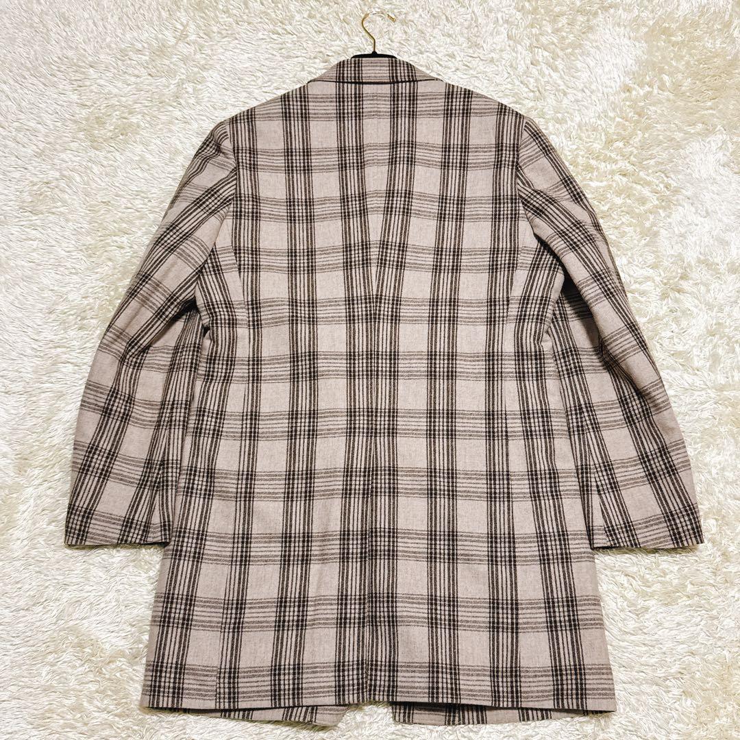 美品✨ スーツセレクト×マルゾット　チェスターコート　チェック柄　イタリア製生地