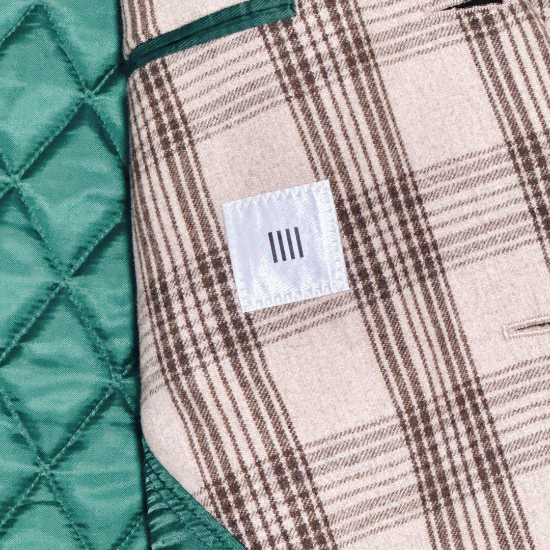 美品✨ スーツセレクト×マルゾット　チェスターコート　チェック柄　イタリア製生地