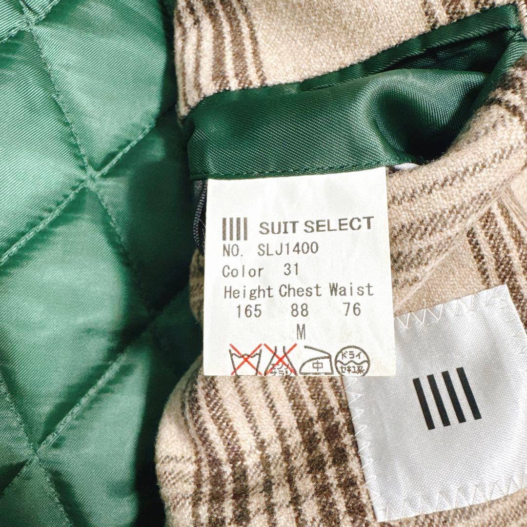 美品✨ スーツセレクト×マルゾット　チェスターコート　チェック柄　イタリア製生地