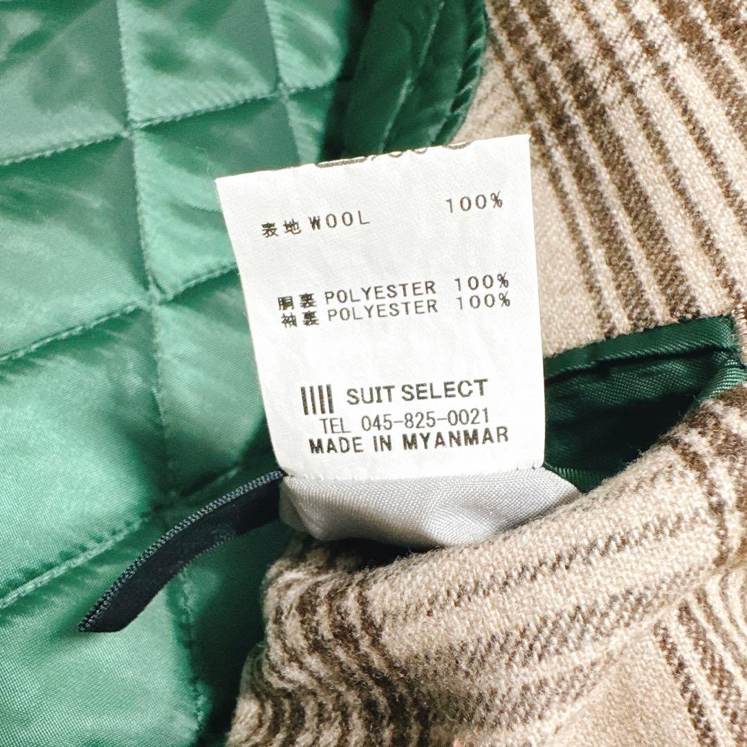 美品✨ スーツセレクト×マルゾット　チェスターコート　チェック柄　イタリア製生地