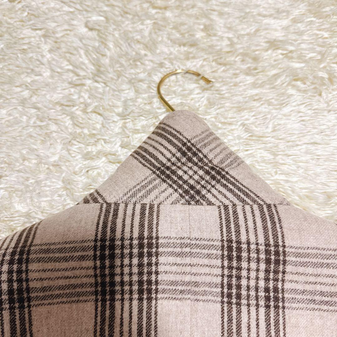 美品✨ スーツセレクト×マルゾット　チェスターコート　チェック柄　イタリア製生地