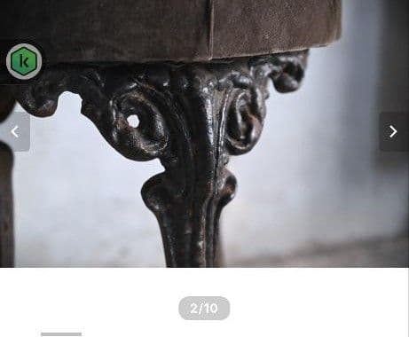 ご相談ください！引き取り限定 アンティークアイアン製装飾スツール