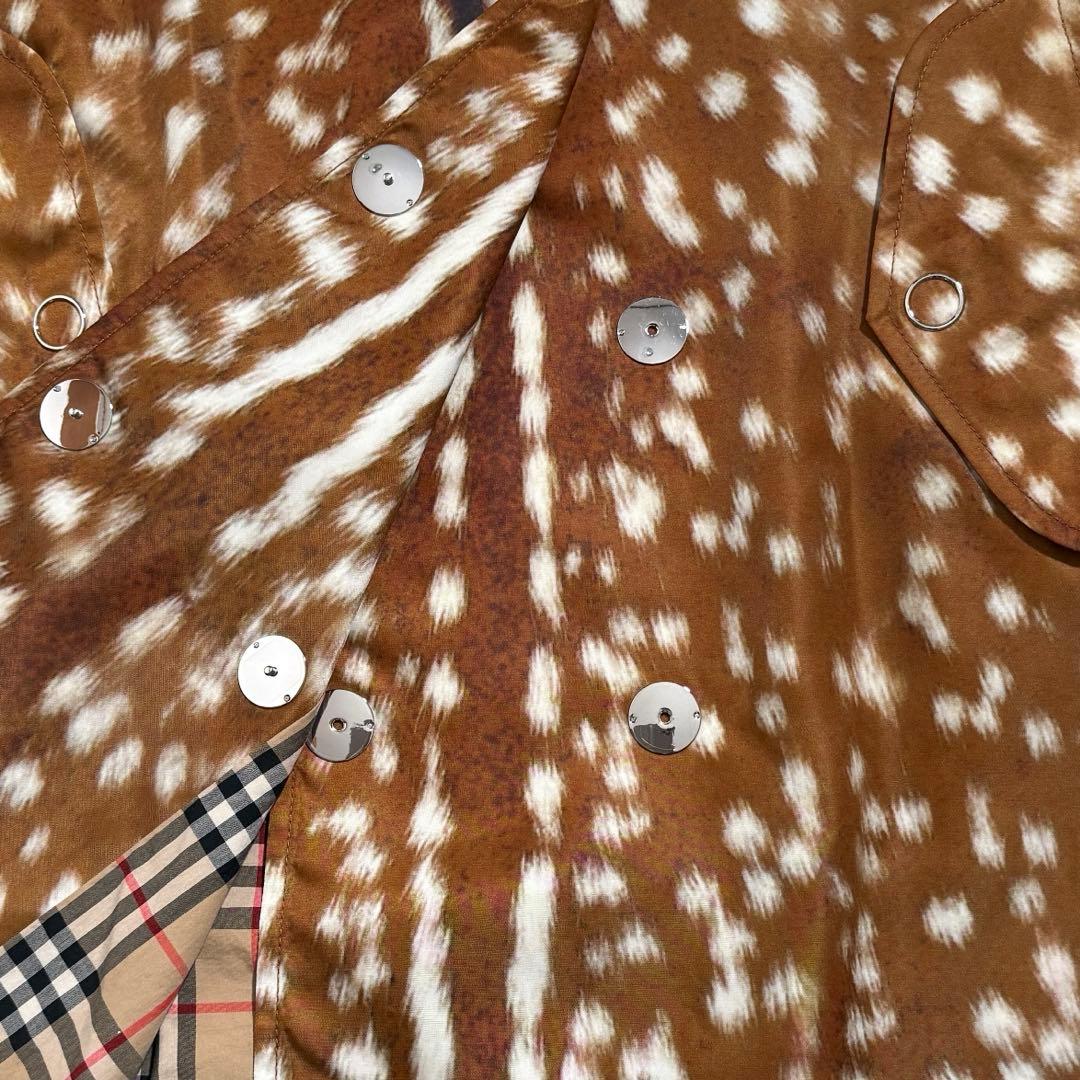 極美品　 バーバリー バンビプリント ギャバジントレンチコート　19SS 現行