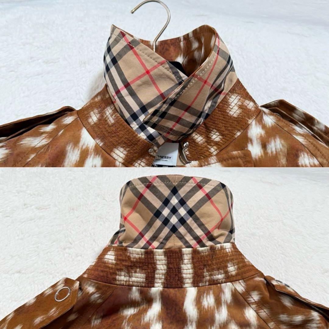極美品　 バーバリー バンビプリント ギャバジントレンチコート　19SS 現行