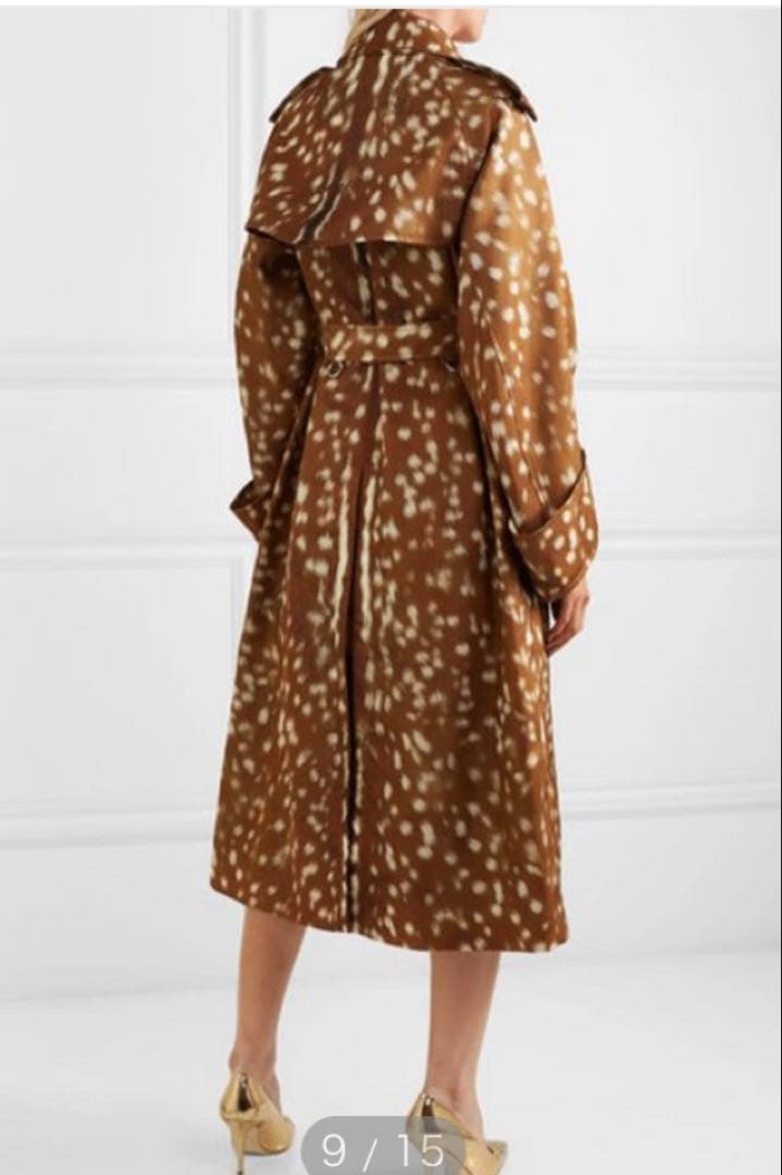 極美品　 バーバリー バンビプリント ギャバジントレンチコート　19SS 現行