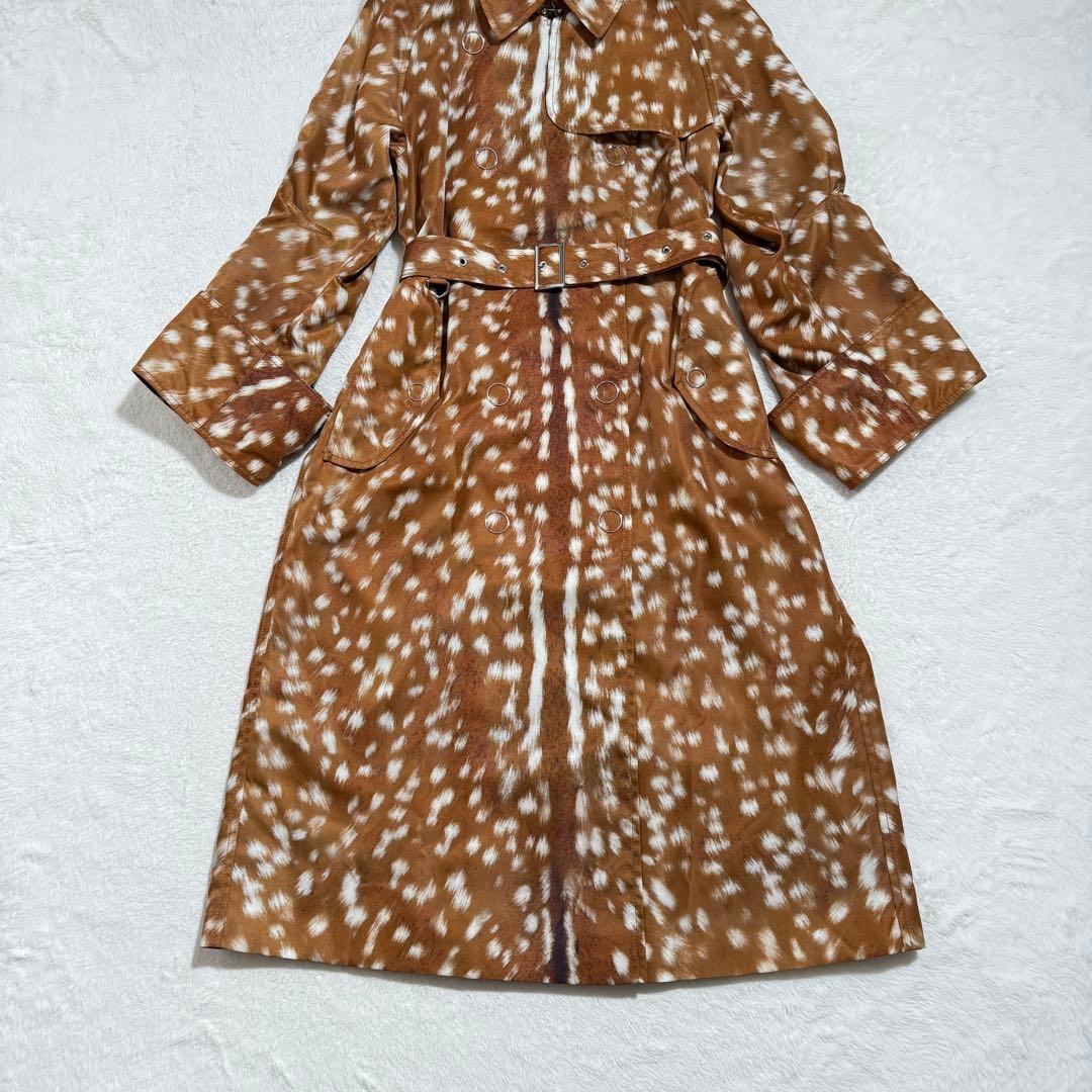 極美品　 バーバリー バンビプリント ギャバジントレンチコート　19SS 現行