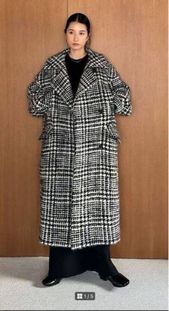 CLANE シャギーコクーンコート　ミックス