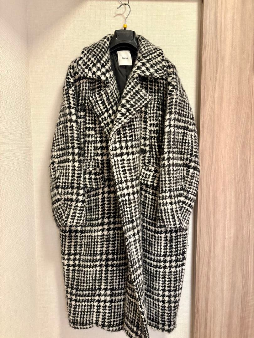 CLANE シャギーコクーンコート　ミックス